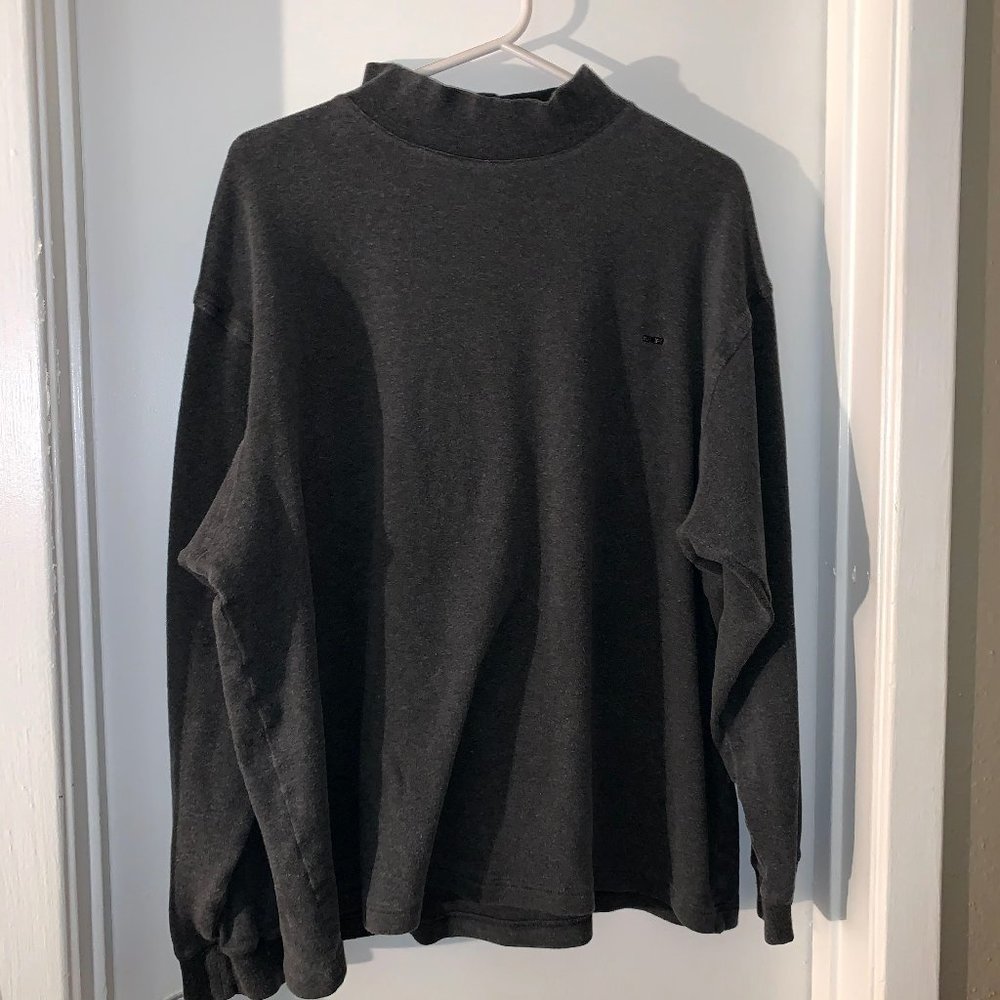 ALEXANDER JULIAN Smoke Gray Mock Turtleneck